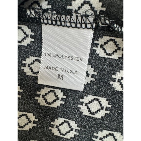 Bobeau Black White Print Cold Shoulder Tunic Top‎ Shirt Blouse Size M Nordstrom - Picture 6 of 8